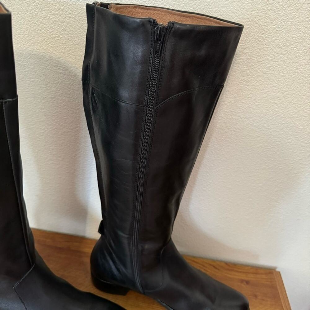 New! Retail $200 Corso Como Black Leather Tall Boots Size 9.5M - Picture 2 of 11
